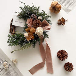 瑠璃玉アザミとアナベルのハーフリース リース hibi 通販 14368312