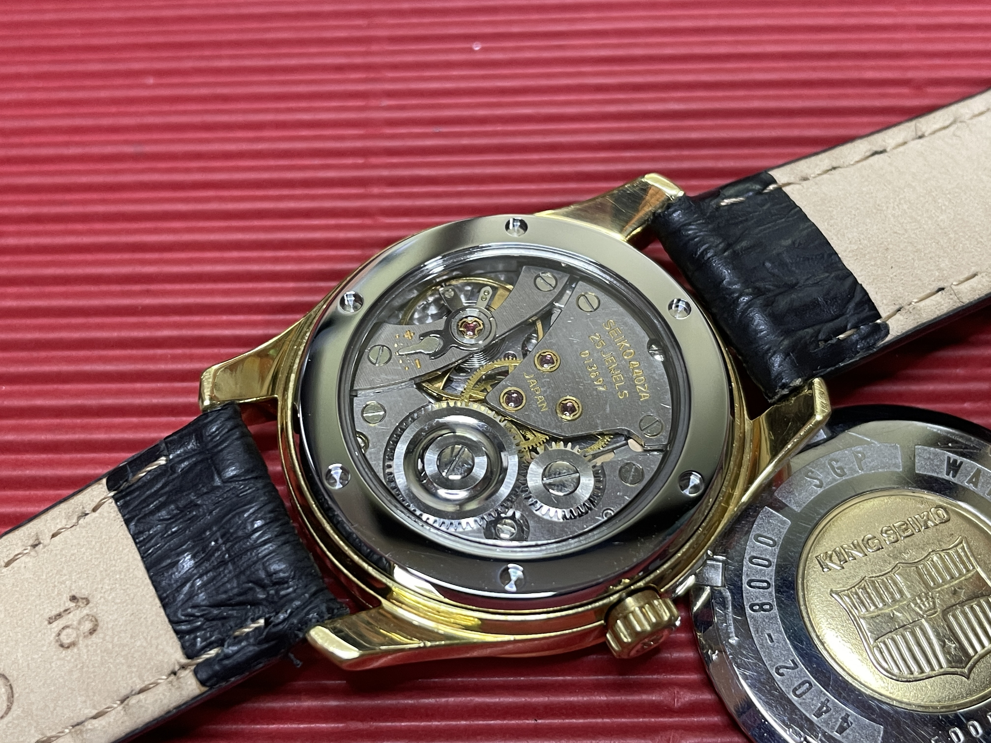 キングセイコー  44KS 4402-8000用 シースルーバック 丸溝タイプ スケルトン 裏スケ セイコー SEIKO