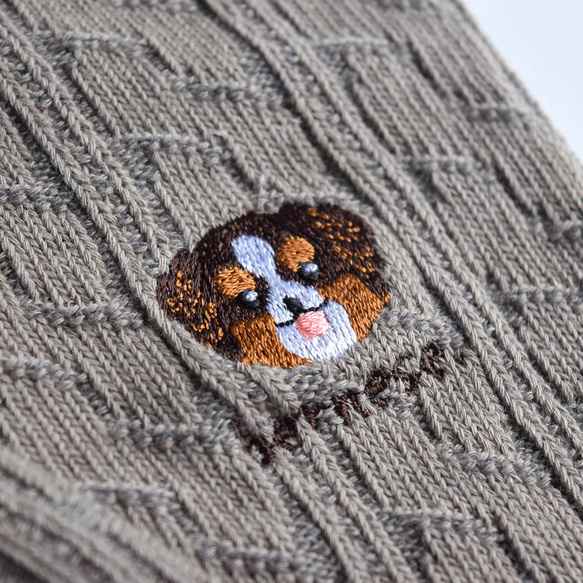 選べる犬74種！メンズ刺繍ソックス【グレー】靴下 男性 記念日 誕生日 うちの子 クリスマス 13枚目の画像