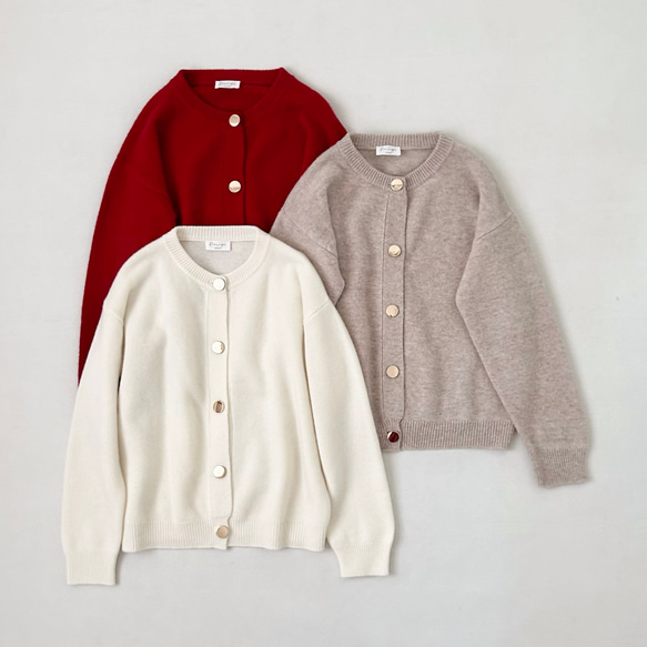 【カシミヤ★3カラー展開】カーディガン│鏡ボタン│厚手│カジュアル│通勤・通学│C-77 18枚目の画像