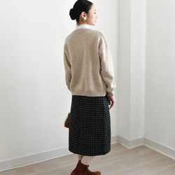 【カシミヤ★3カラー展開】カーディガン│鏡ボタン│厚手│カジュアル│通勤・通学│C-77 15枚目の画像