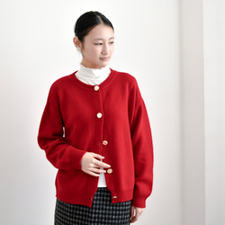 【カシミヤ★3カラー展開】カーディガン│鏡ボタン│厚手│カジュアル│通勤・通学│C-77 8枚目の画像