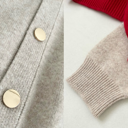 【カシミヤ★3カラー展開】カーディガン│鏡ボタン│厚手│カジュアル│通勤・通学│C-77 20枚目の画像