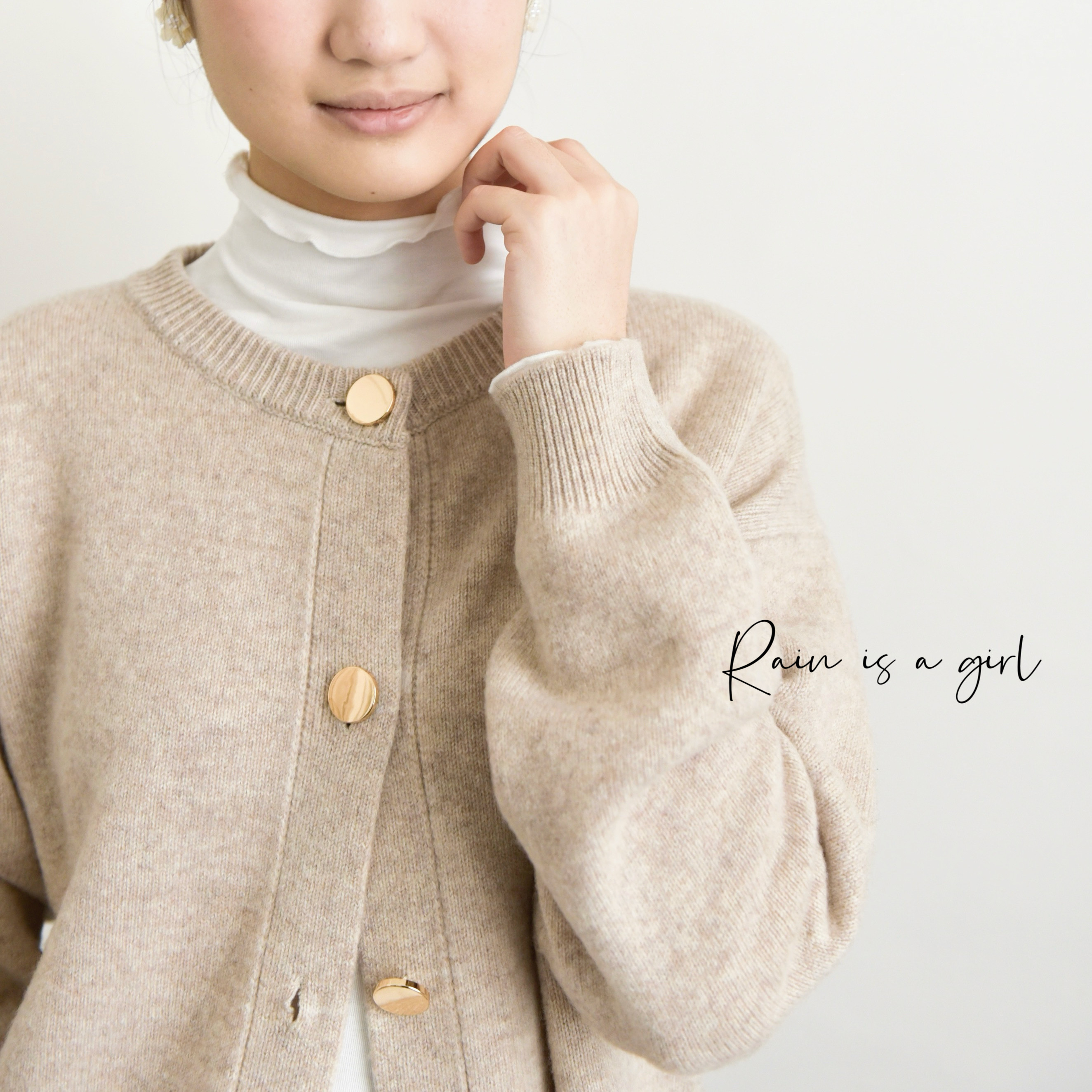 【カシミヤ★3カラー展開】カーディガン│鏡ボタン│厚手│カジュアル│通勤・通学│C-77