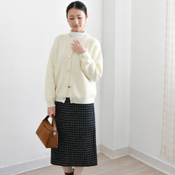 【カシミヤ★3カラー展開】カーディガン│鏡ボタン│厚手│カジュアル│通勤・通学│C-77 11枚目の画像