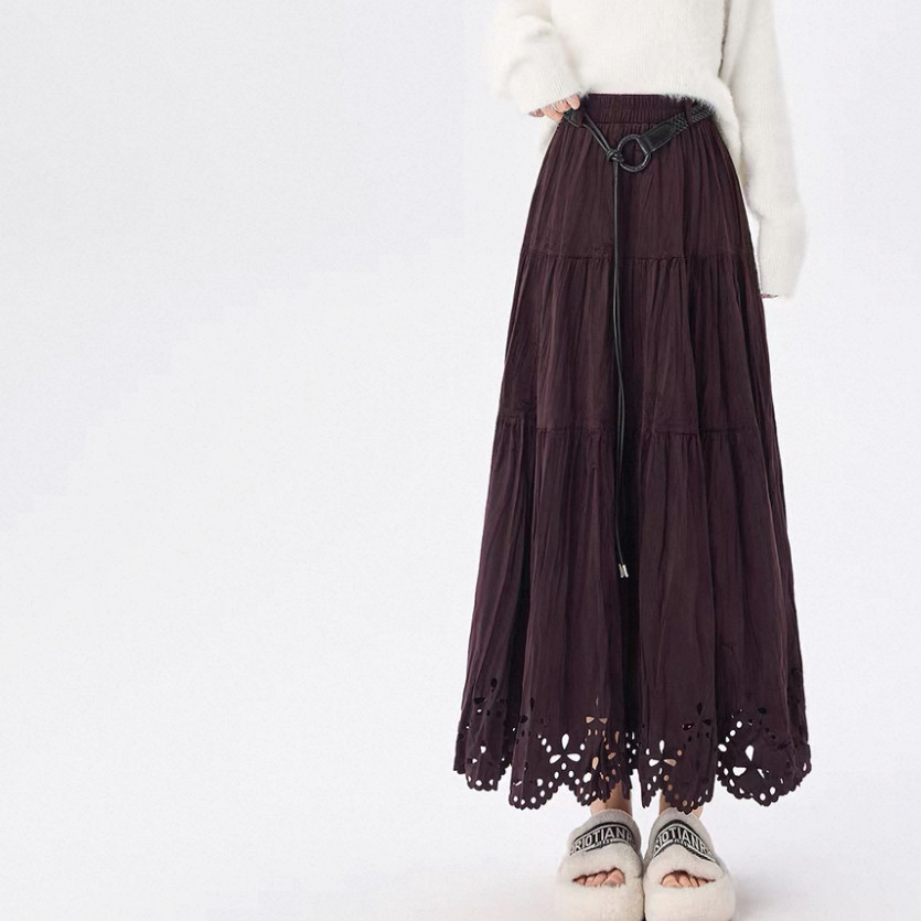 3色、大人カジュアルスカート、 ロングスカート、秋冬スカート、個性的スカート、裏地あり、厚手、防寒対策、受注制作 5,694円