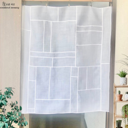 ポジャギ フレンチリネン 暖簾スタイル ※ラスト一点 ポジャギ フレンチ