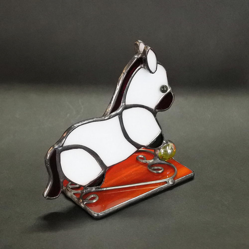 お正月2026 ステンドグラス干支 午「お馬のしろ♪」正月 新年 その他