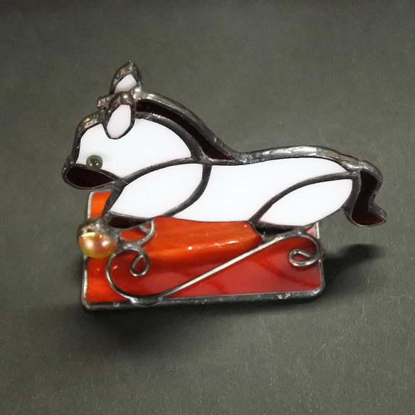 お正月2026 ステンドグラス干支 午「お馬のしろ♪」正月 新年 7枚目の画像