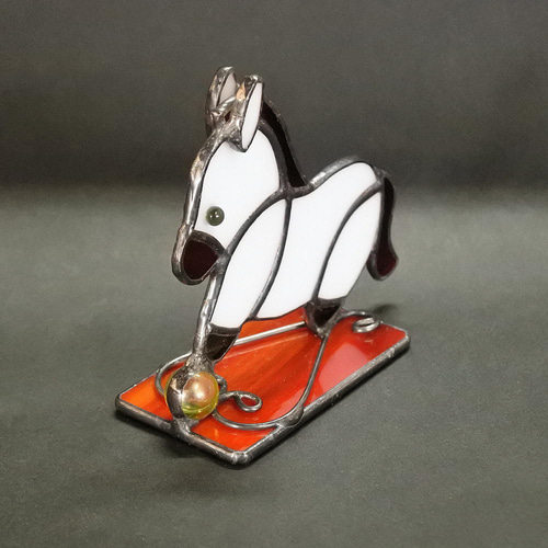 お正月2026 ステンドグラス干支 午「お馬のしろ♪」正月 新年 その他