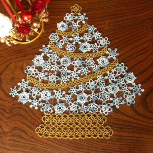 クリスマスドイリー2点 クリスマスドイリー2点 アンティークスタイルのドイリーをクリスマス