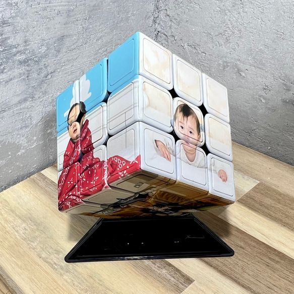 オリジナルキューブ 写真イラストデザインプリント 飾れる 遊べる 左脳活性化  ＜受注製作＞ 12枚目の画像