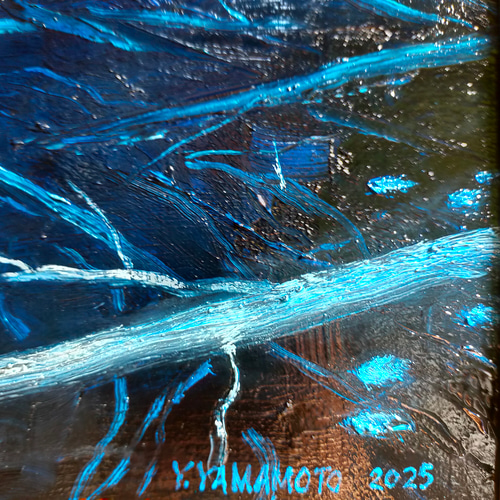 油絵F4号 静寂の青 絵画 黄土6号 通販 20020967｜Creema(クリーマ