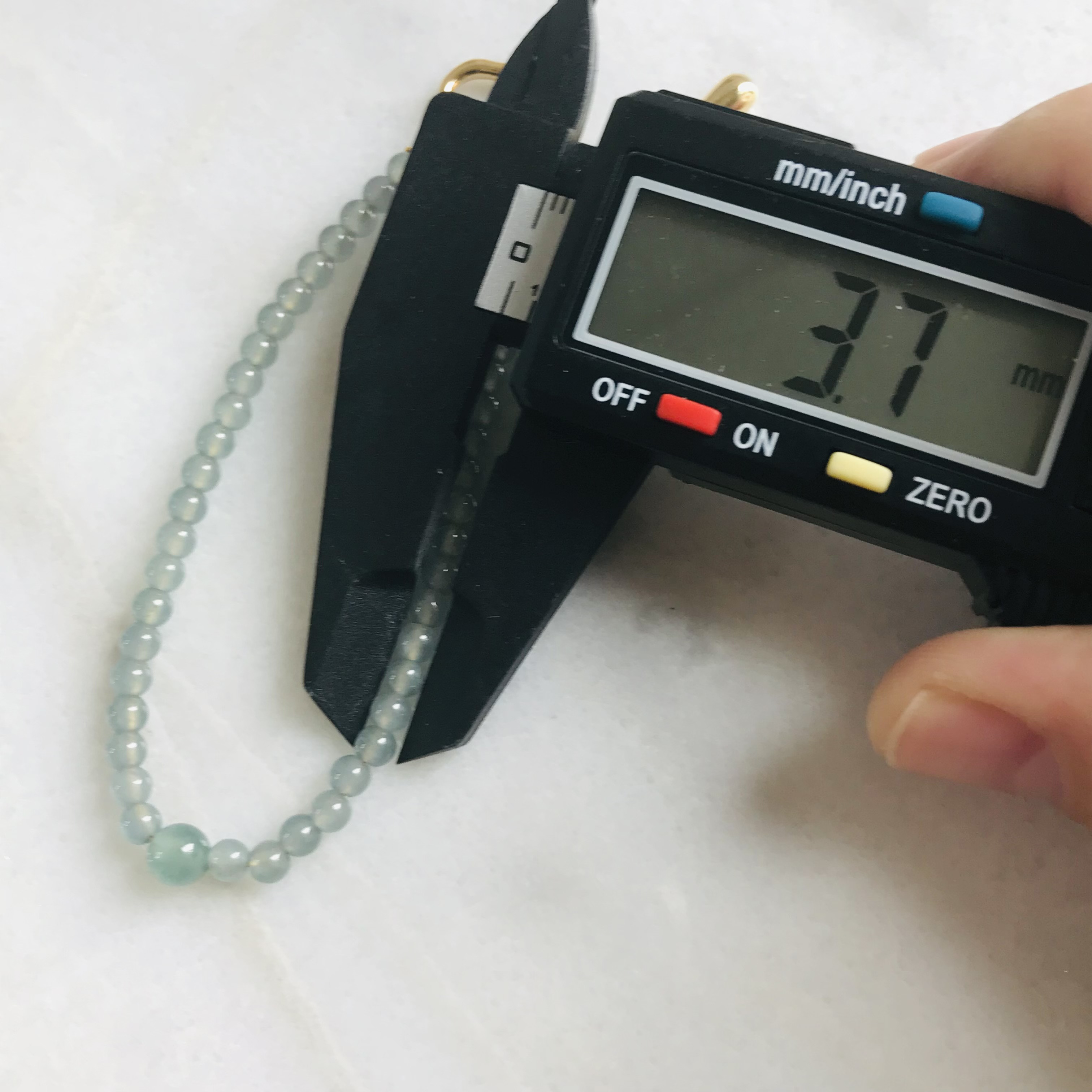 [B440-001］ ジェイド　JADE ヒスイ　本翡翠　ブレスレット　天然石　グアテマラ産