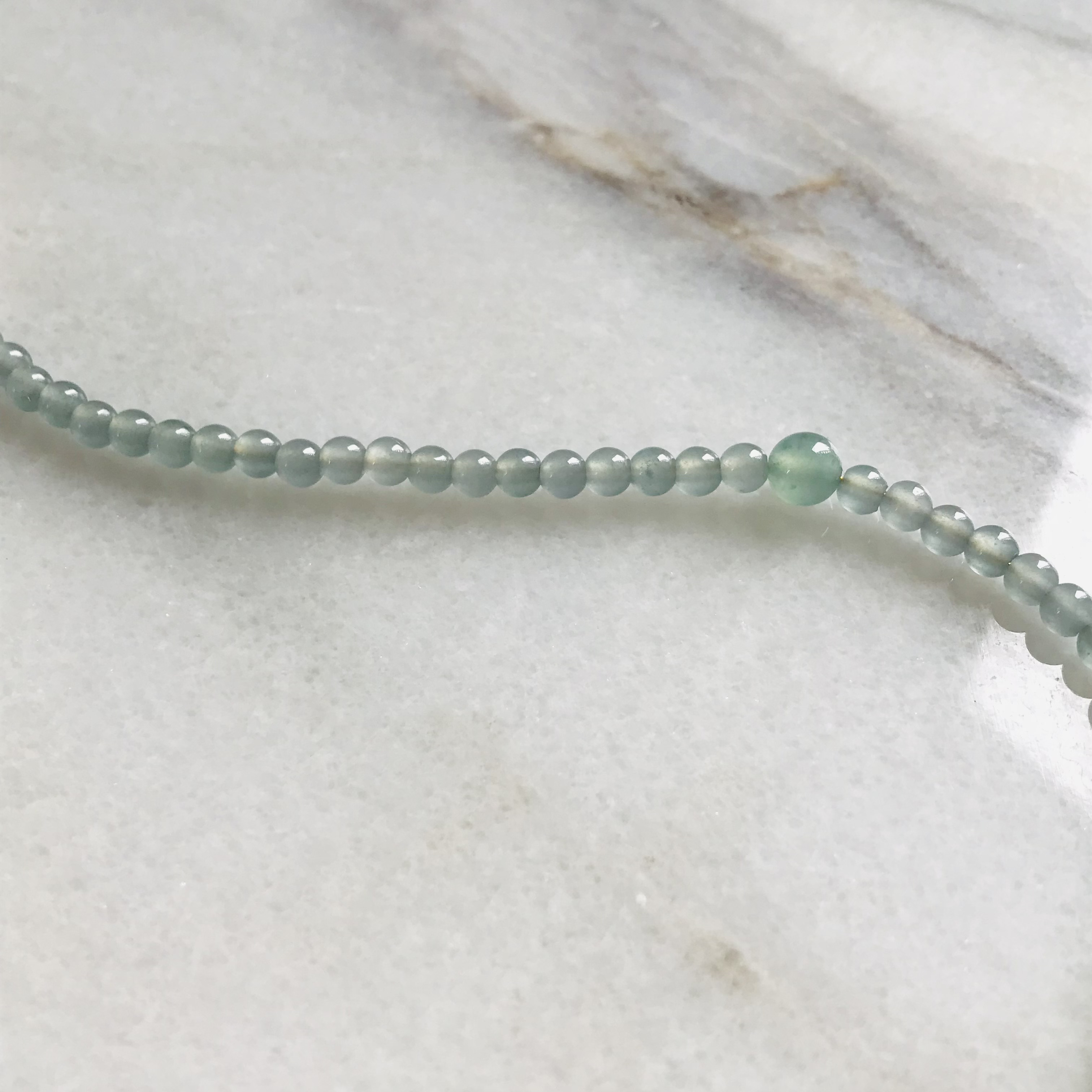 [B440-001］ ジェイド　JADE ヒスイ　本翡翠　ブレスレット　天然石　グアテマラ産