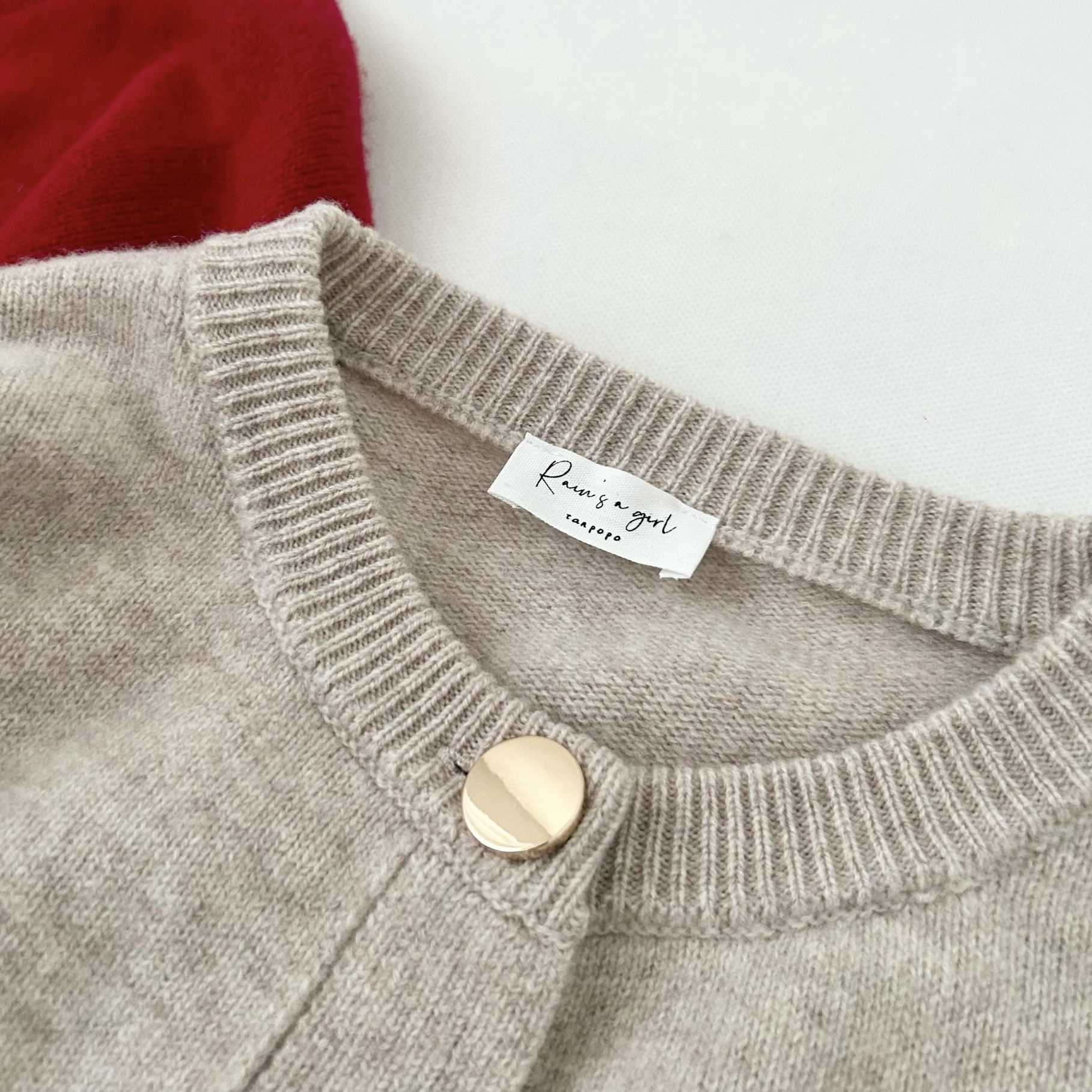 【カシミヤ★3カラー展開】カーディガン│鏡ボタン│厚手│カジュアル│通勤・通学│C-77