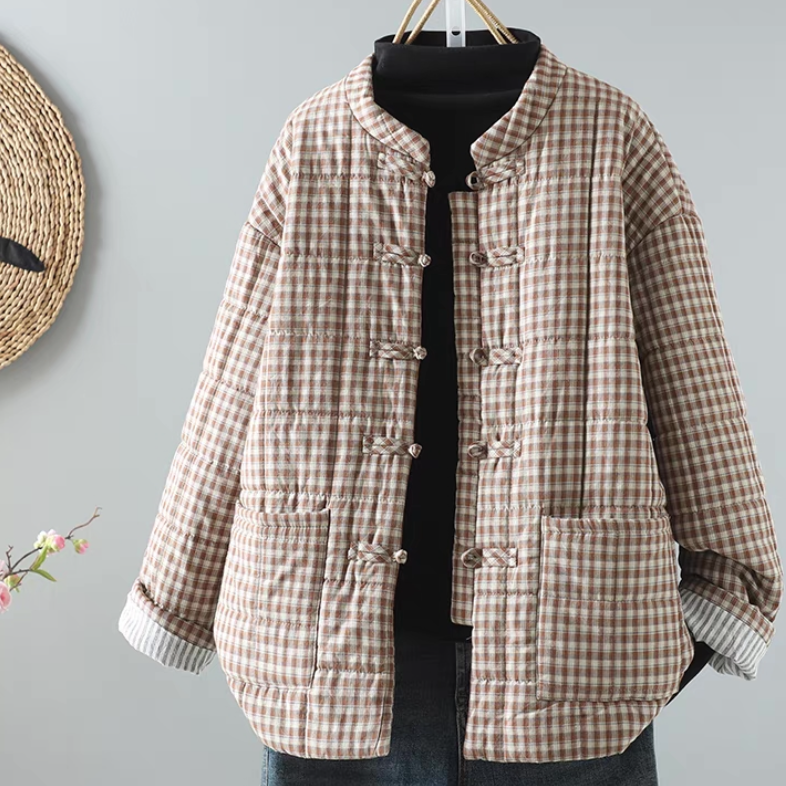 冬コーデ*コート*ファッション*コットンコート*チェック柄