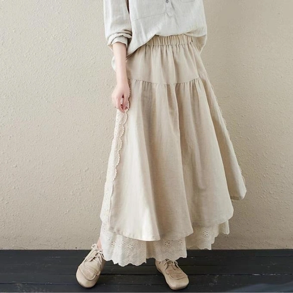 春秋コーデ*スカート、レディース、 ゆったり