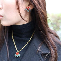 冬の贈りもの 柊のピアス／イヤリング＆ネックレス　冬限定ホリデーセット　クリスマスコフレ 5枚目の画像