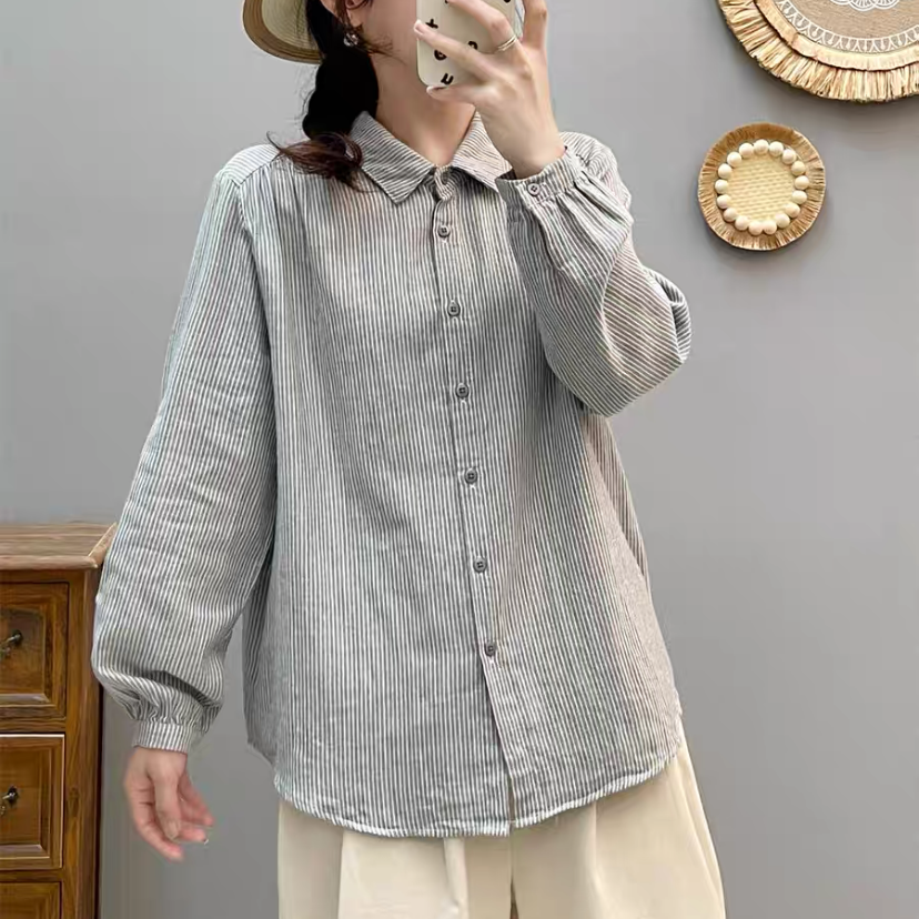 ブラウス*ファッション*コットン*長袖*春コーデ*秋コーデ 4,797円