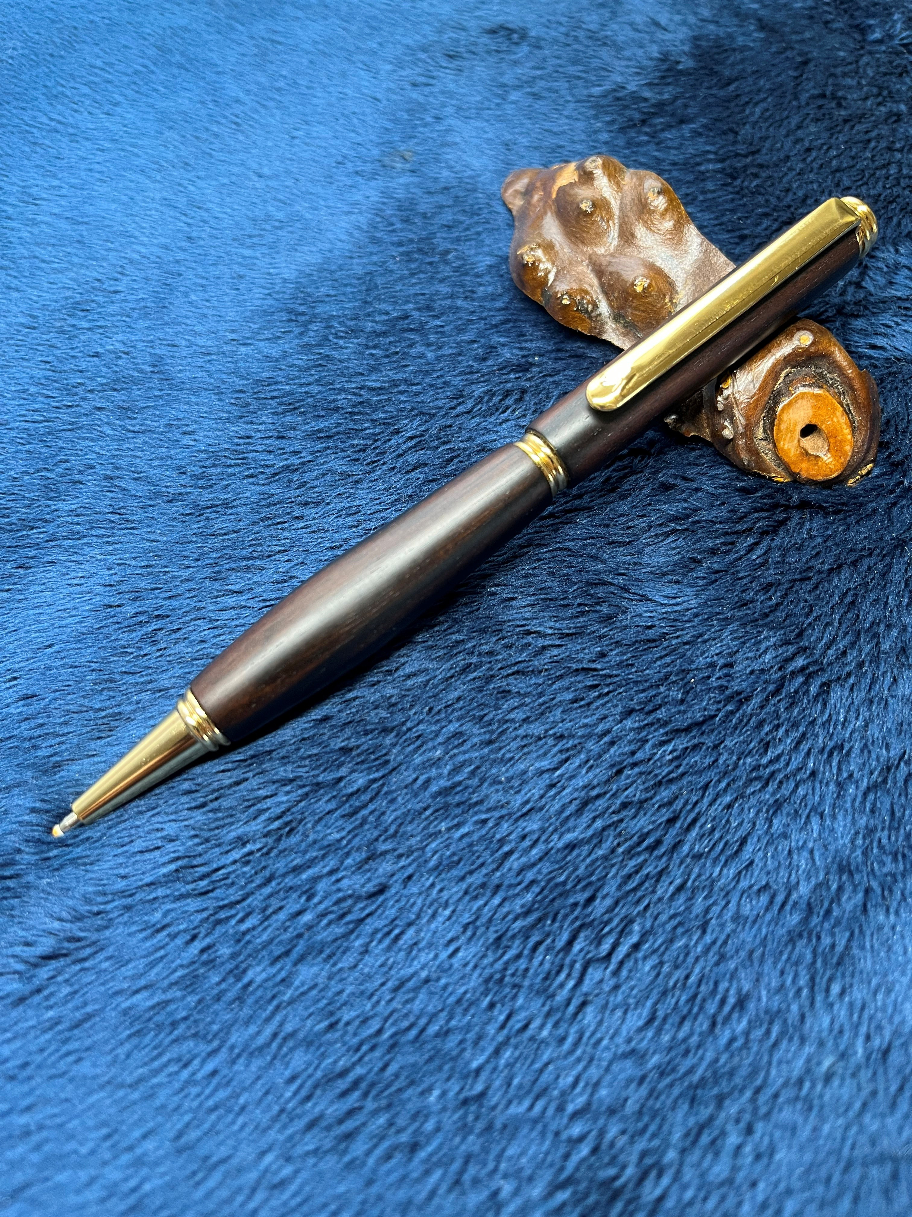 木のボールペン　No,26　黒檀（コクタン）