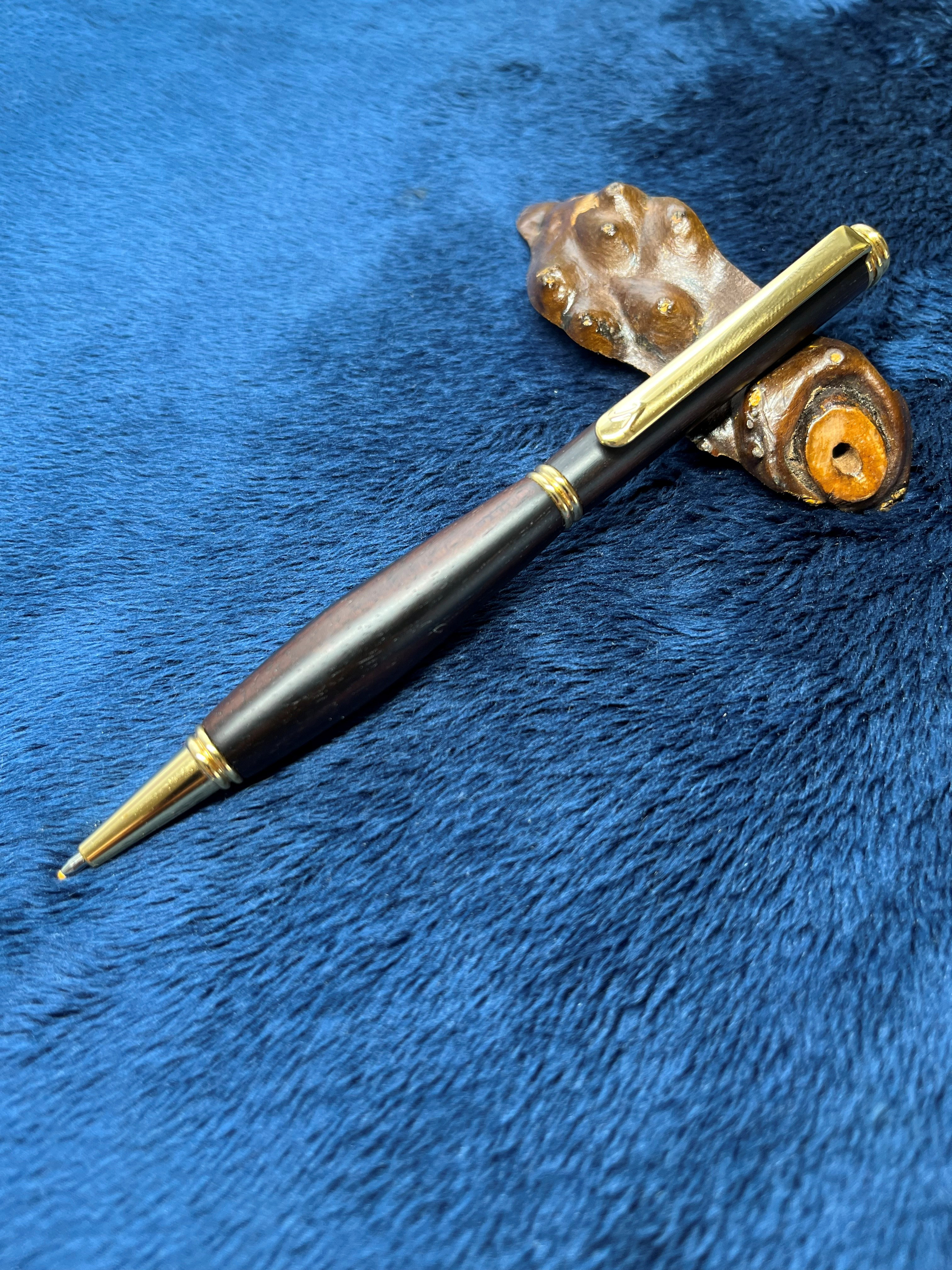 木のボールペン　No,27　黒檀（コクタン）