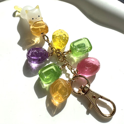 送料込】Rosé Sparkle Nail シェイカーキーホルダー レジン