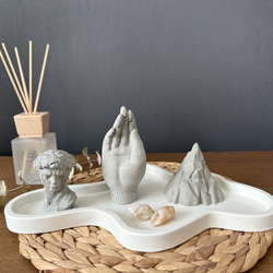 セメントオブジェ 太陽と月 インテリア雑貨 置物 シンプル モダン