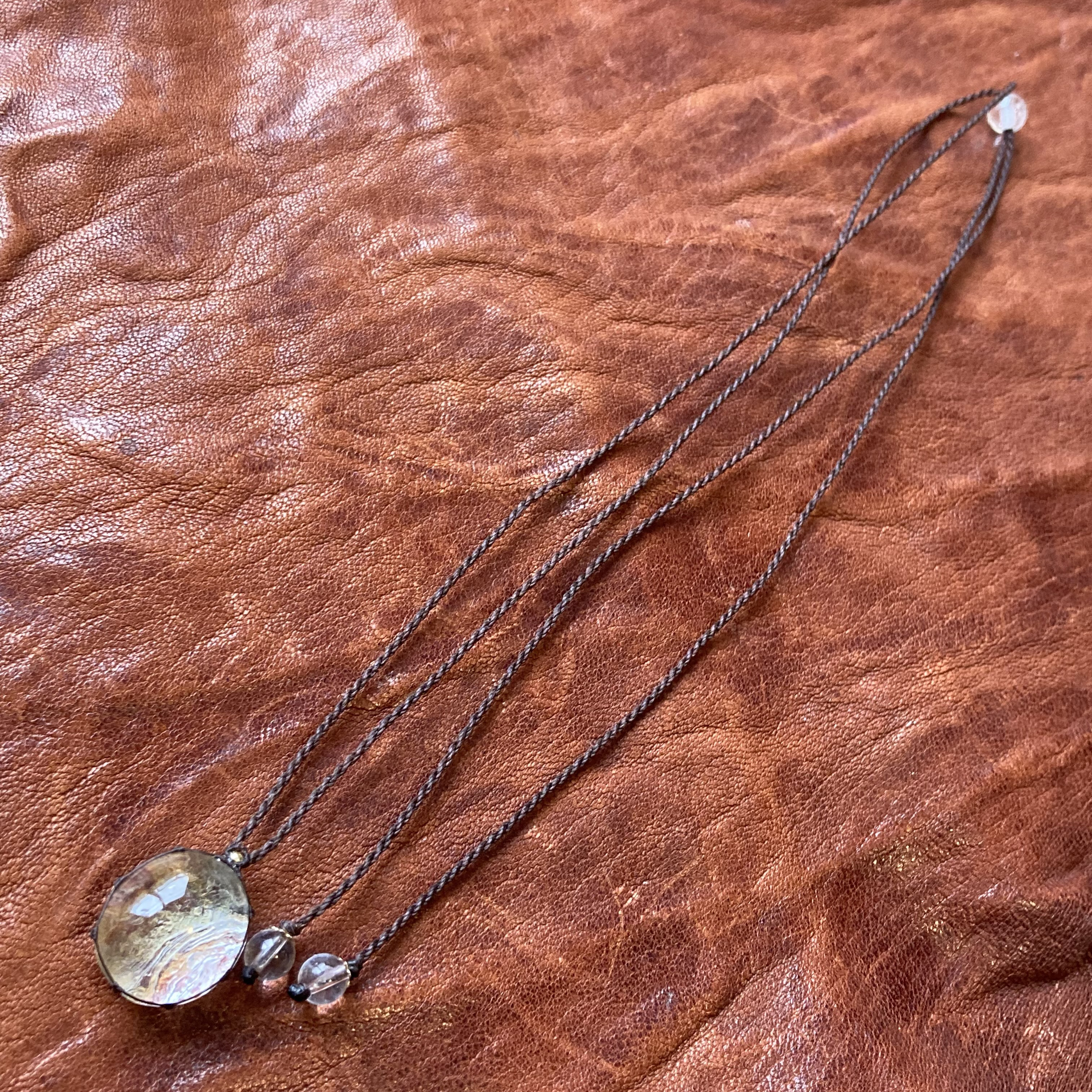 -Bare skin- ガーデンクォーツマクラメネックレス