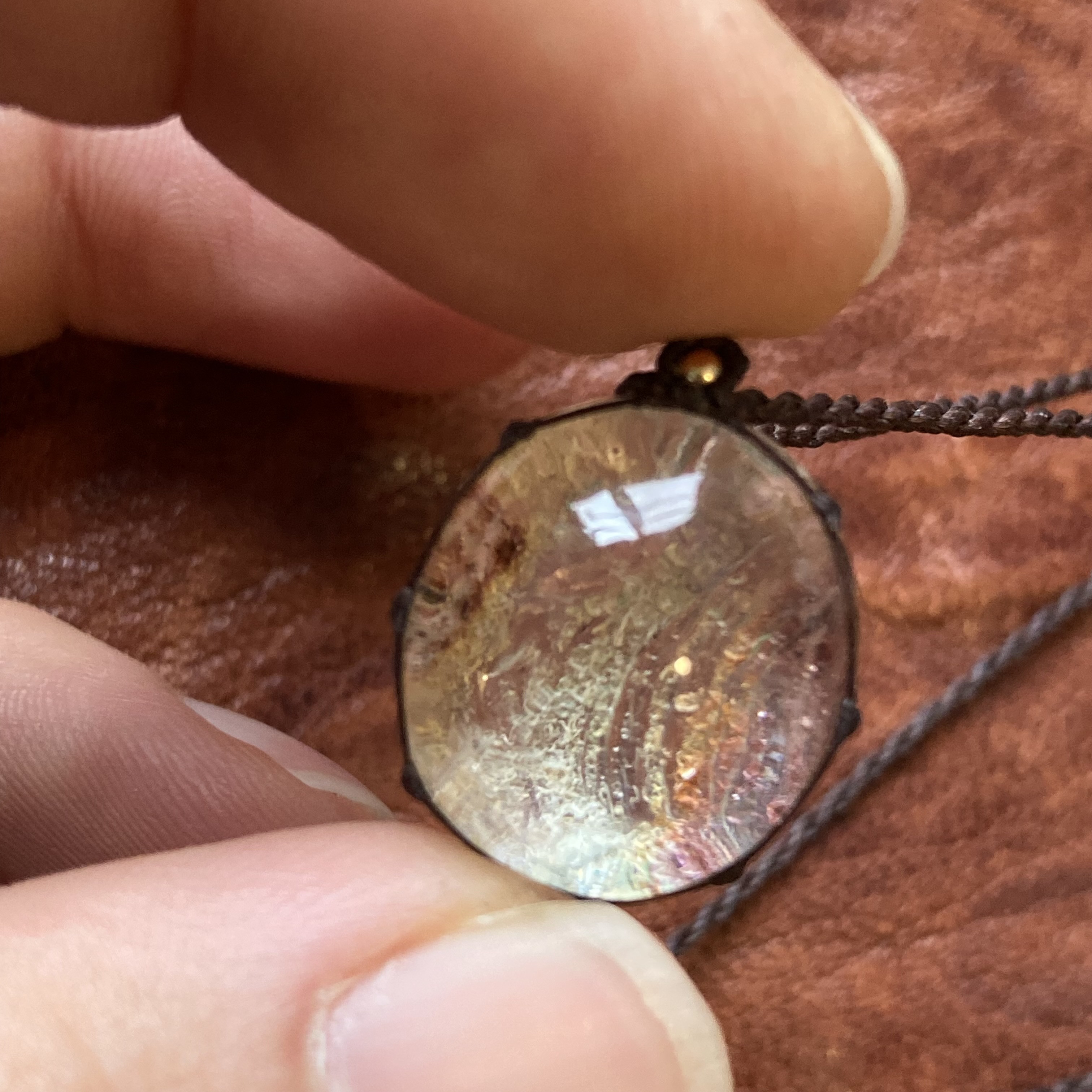 -Bare skin- ガーデンクォーツマクラメネックレス