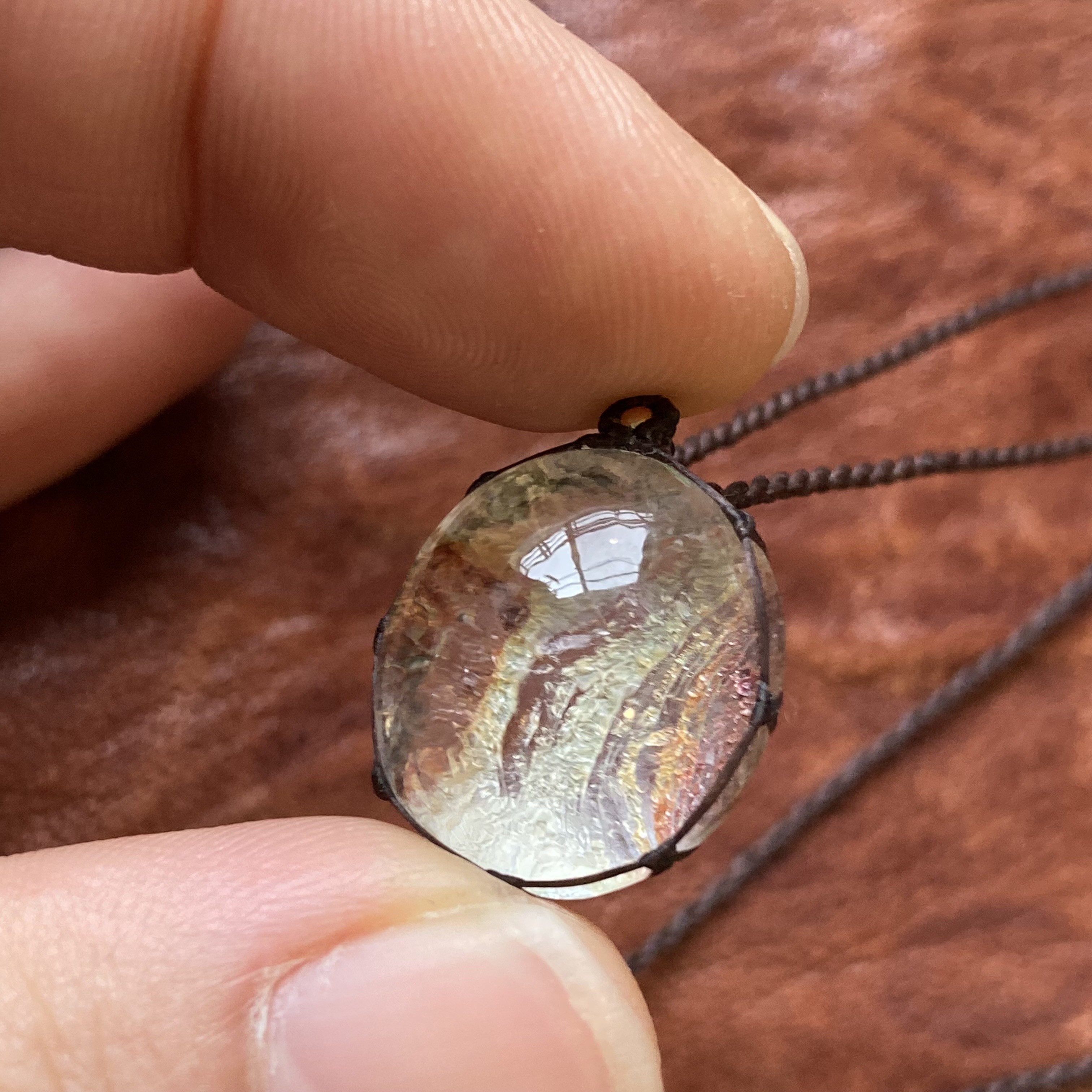 -Bare skin- ガーデンクォーツマクラメネックレス