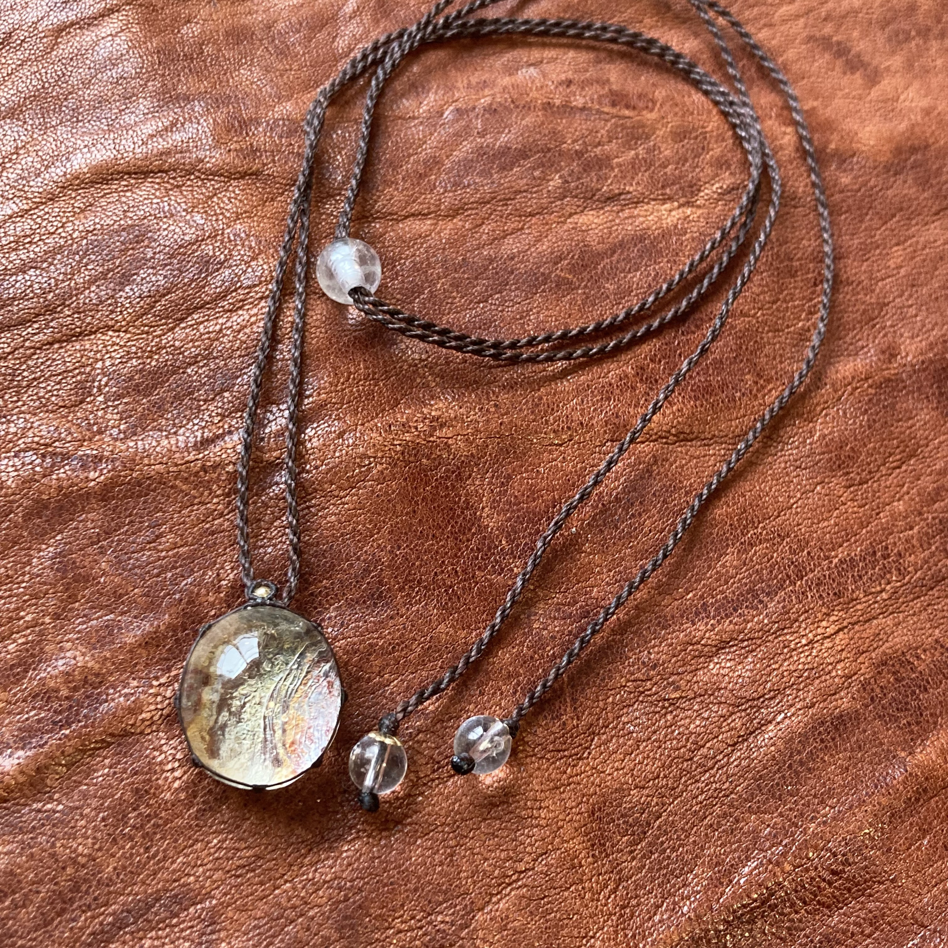 -Bare skin- ガーデンクォーツマクラメネックレス