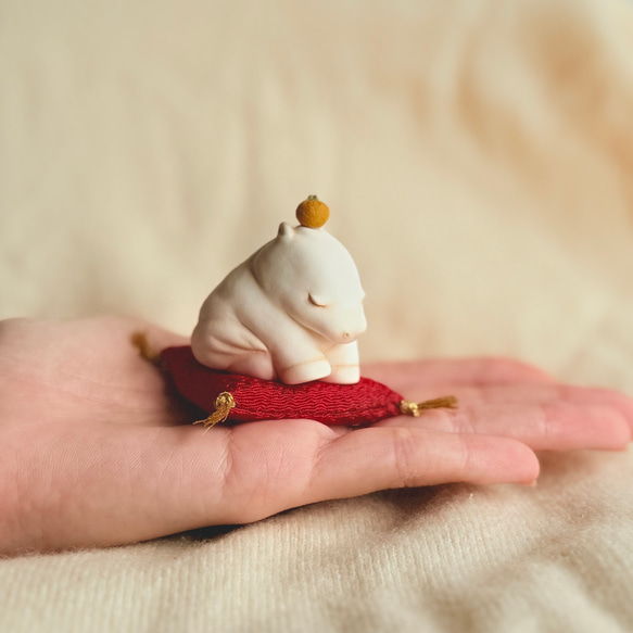 ちいさな午の鏡餅（小）　午年　お正月飾り 干支 置物　馬 4枚目の画像