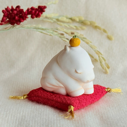 ちいさな午の鏡餅（小）　午年　お正月飾り 干支 置物　馬 2枚目の画像