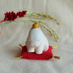 ちいさな午の鏡餅（小）　午年　お正月飾り 干支 置物　馬 5枚目の画像