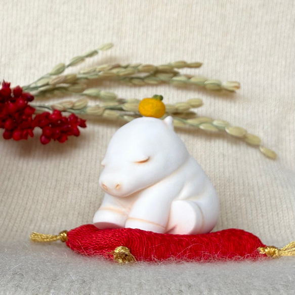 ちいさな午の鏡餅（小）　午年　お正月飾り 干支 置物　馬 8枚目の画像