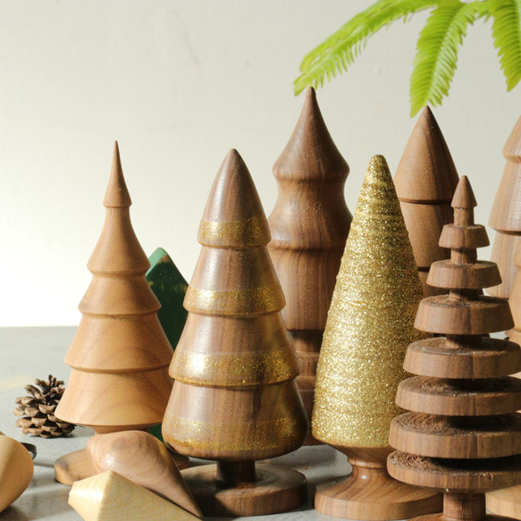 早割 【選べる4種類のクリスマスツリー】木製オーナメント ブラック