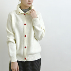 【カシミヤ♥４カラー展開】大人可愛いカーディガン│厚手│ハート型ボタン│カジュアル│通勤・通学│フェミニン│C-78 16枚目の画像