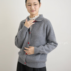 【カシミヤ♥４カラー展開】大人可愛いカーディガン│厚手│ハート型ボタン│カジュアル│通勤・通学│フェミニン│C-78 4枚目の画像