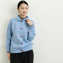 【カシミヤ♥４カラー展開】大人可愛いカーディガン│厚手│ハート型ボタン│カジュアル│通勤・通学│フェミニン│C-78 7枚目の画像