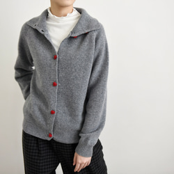 【カシミヤ♥４カラー展開】大人可愛いカーディガン│厚手│ハート型ボタン│カジュアル│通勤・通学│フェミニン│C-78 10枚目の画像