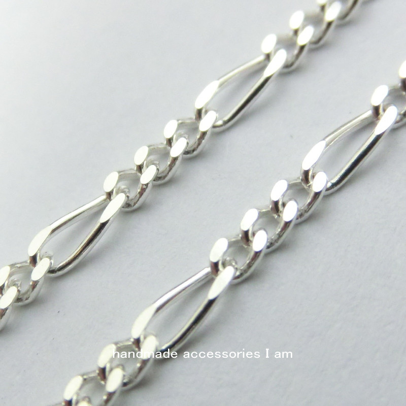 お取り寄せ商品　SV925製　2面カットフィガロチェーン　太さ1.8mm　全長45cm　001FG0050_45