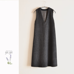 ジャンパースカート（C＆Sオリジナルフレンチコーデュロイ、Vネック