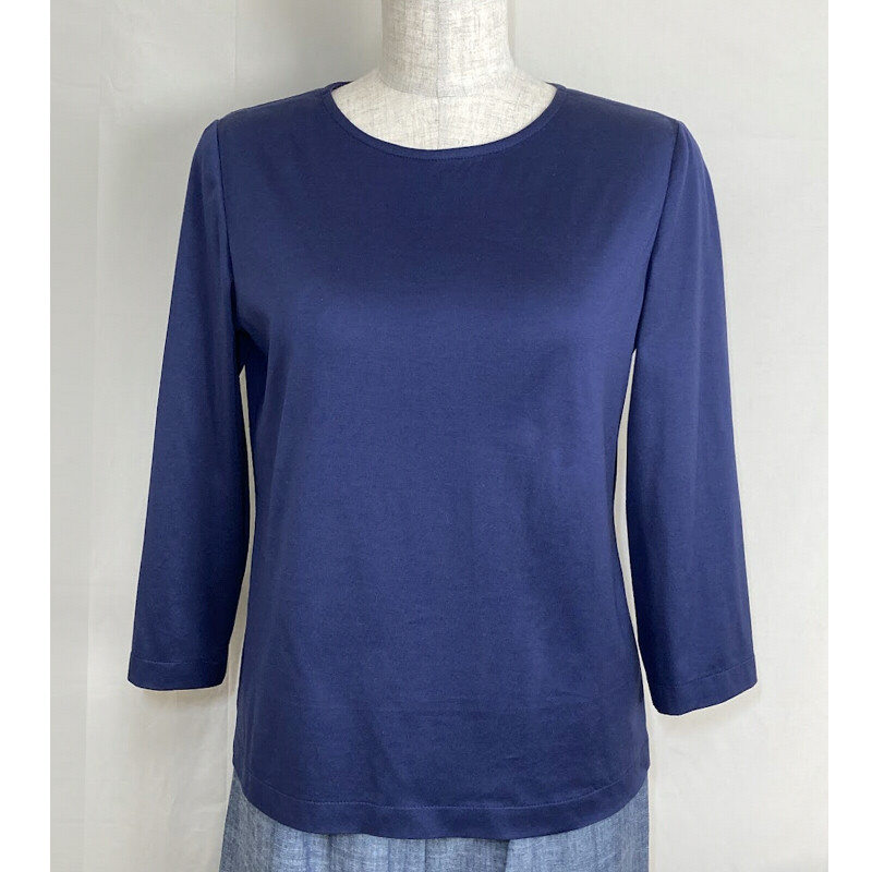 フィットTシャツ 七分袖 *紺色・グレー・オリーブ色 5,550円