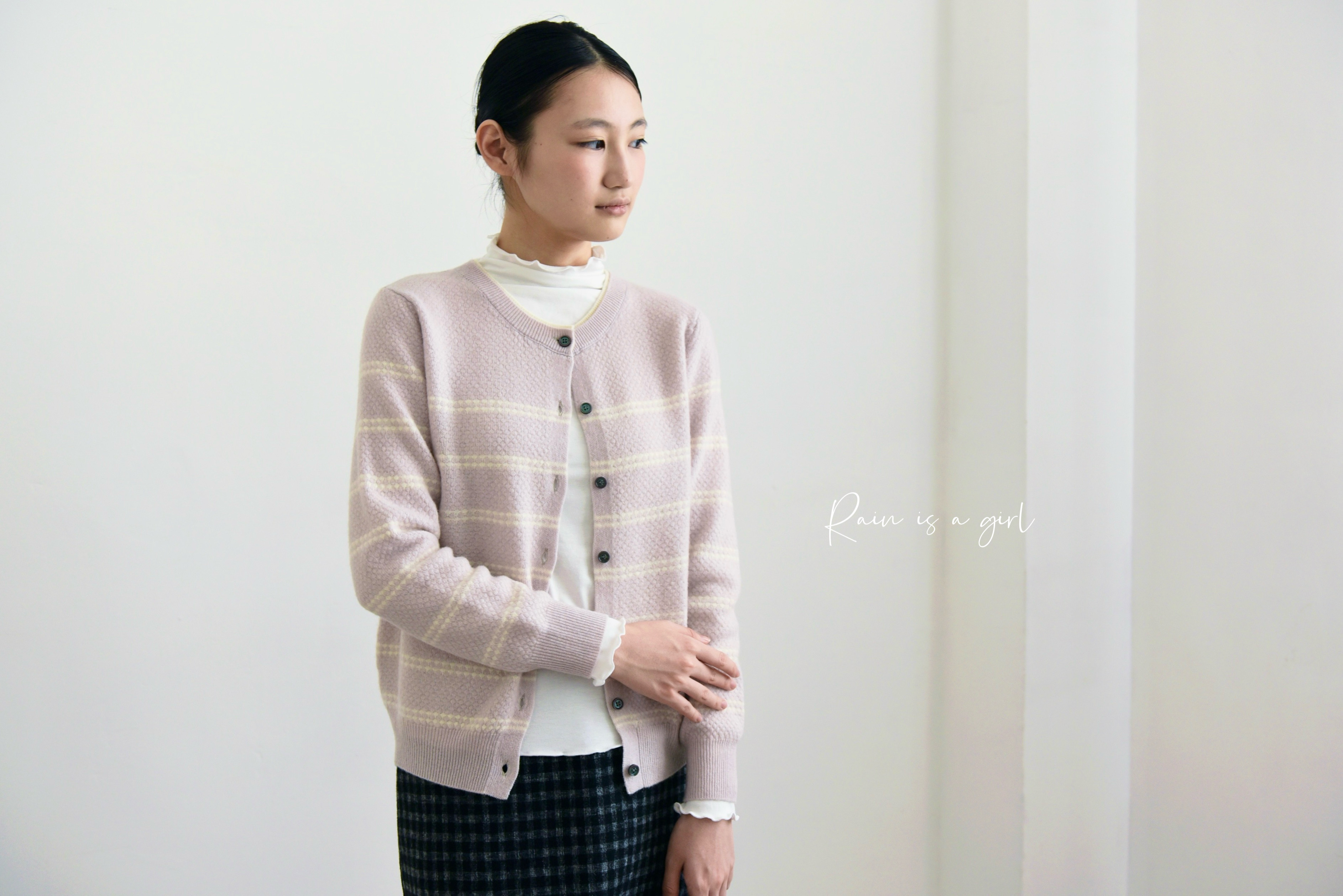 【カシミヤ★4カラー展開】ボーダー│カーディガン│大人可愛さ│カジュアル│通勤・通学│C-81