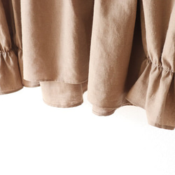 ハーフリネンのキャンディースリーブtops（モカベージュ） 3枚目の画像