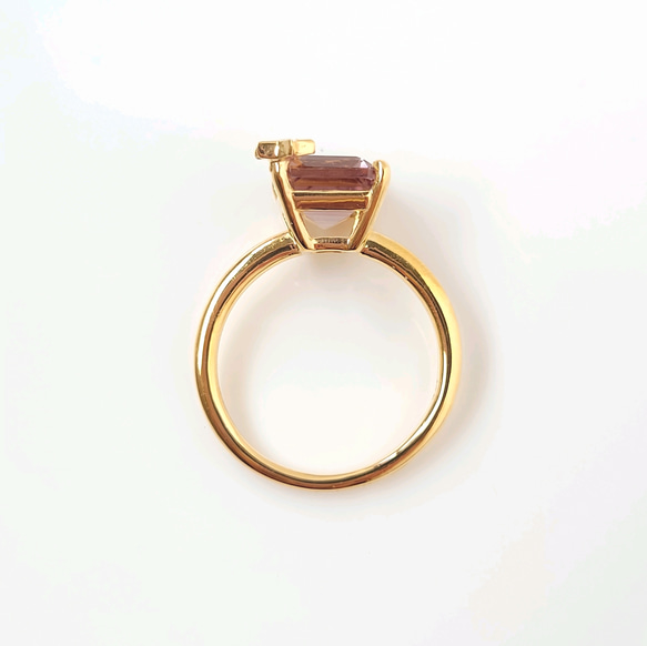 「天国の夕焼け」アメトリンと一番星のダイヤのリング【数量限定】 5枚目の画像