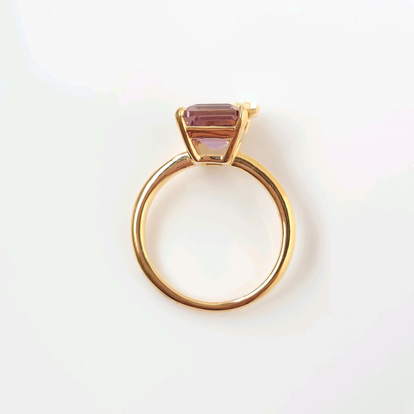 「天国の夕焼け」アメトリンと一番星のダイヤのリング【数量限定】 6枚目の画像