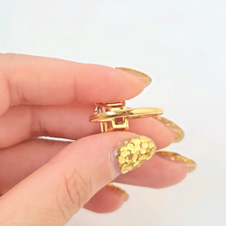 「天国の夕焼け」アメトリンと一番星のダイヤのリング【数量限定】 8枚目の画像