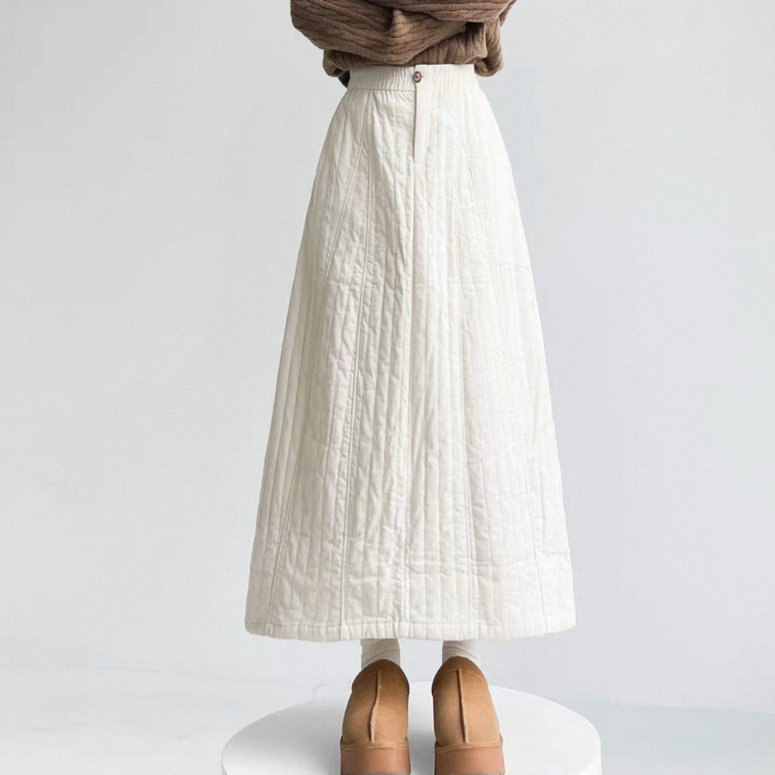 3色、大人カジュアルスカート、 ロングスカート、秋冬スカート、無地スカート、個性的、厚手、防寒対策、受注制作